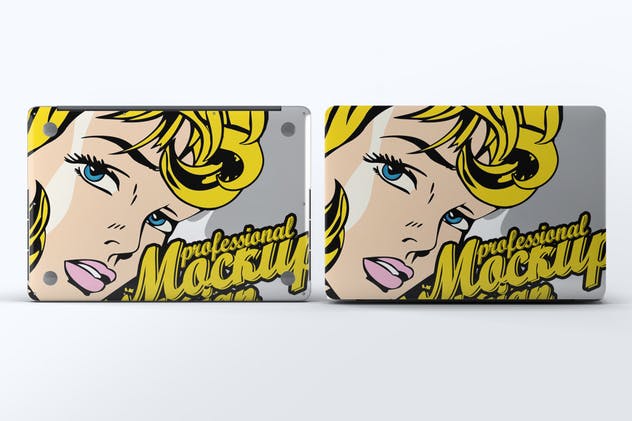 笔记本外观贴纸艺术样机模板 Laptop Body Mock-Up插图(6)