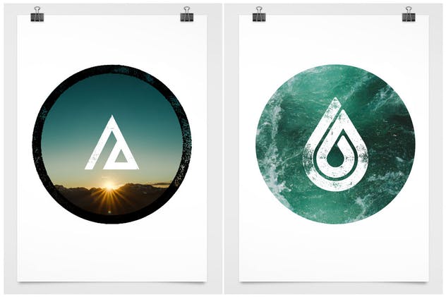 30款凸版印刷纹理效果矢量符号 Letterpress Vector Symbols插图(6)