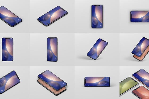 高品质的iPhone XS Max智能手机样机模板 Phone XS Max Mockup插图(14)