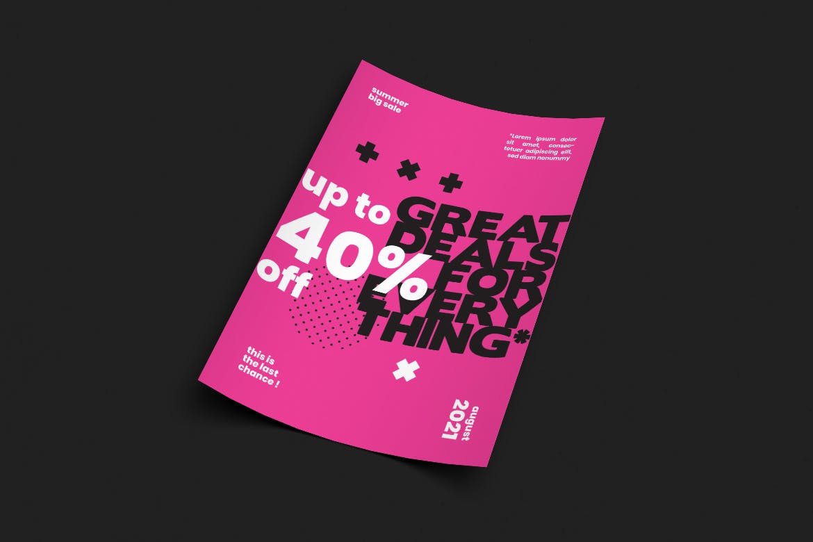 现代创意文字版式海报PSD素材素材库精选模板 Juan Poster Design插图(2)