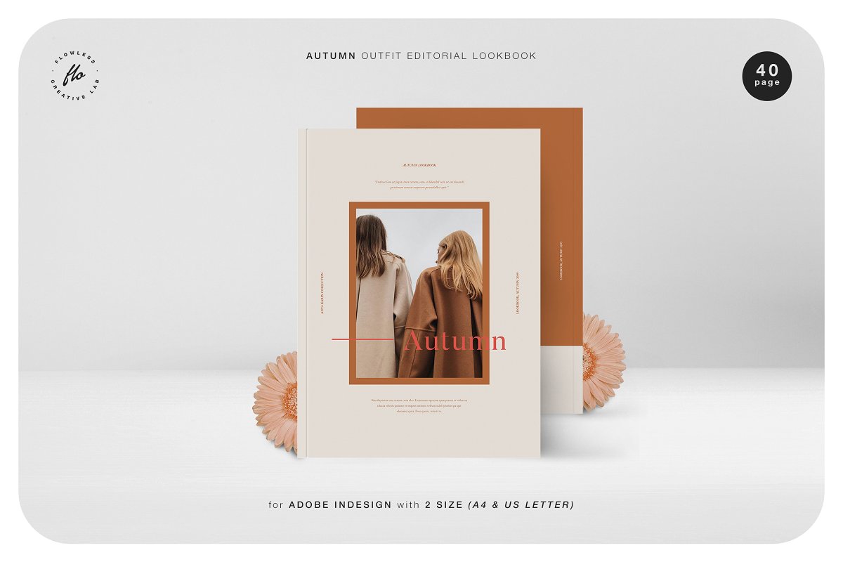 时尚秋季服装产品图册宣传册设计插图