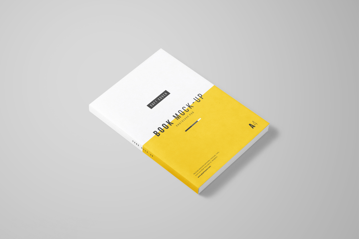 A4标准尺寸图书内页排版设计图样机模板 Photoshop A4 Book Mockup插图(5)