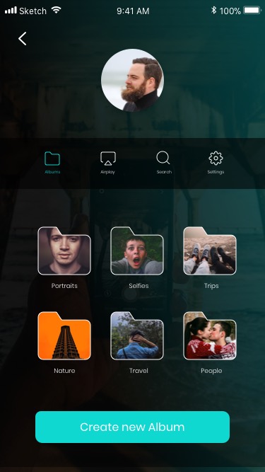 多用途的拍照摄影图库APP UI KITS（PSD&SKETCH）插图(10)