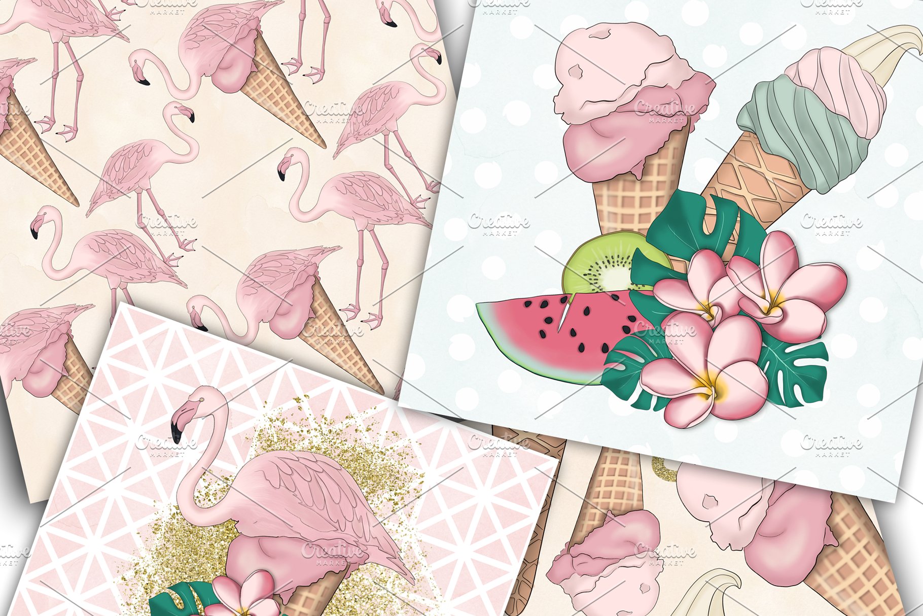 暑假快乐手绘设计素材套装 Happy Vacation Summer Design Kit插图(8)