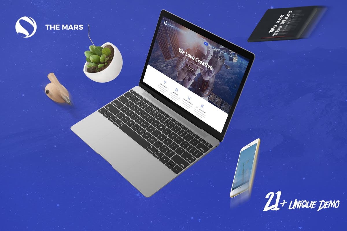 多行业适用企业官网设计PSD模板 The Mars – Multipurpose Creative Template插图