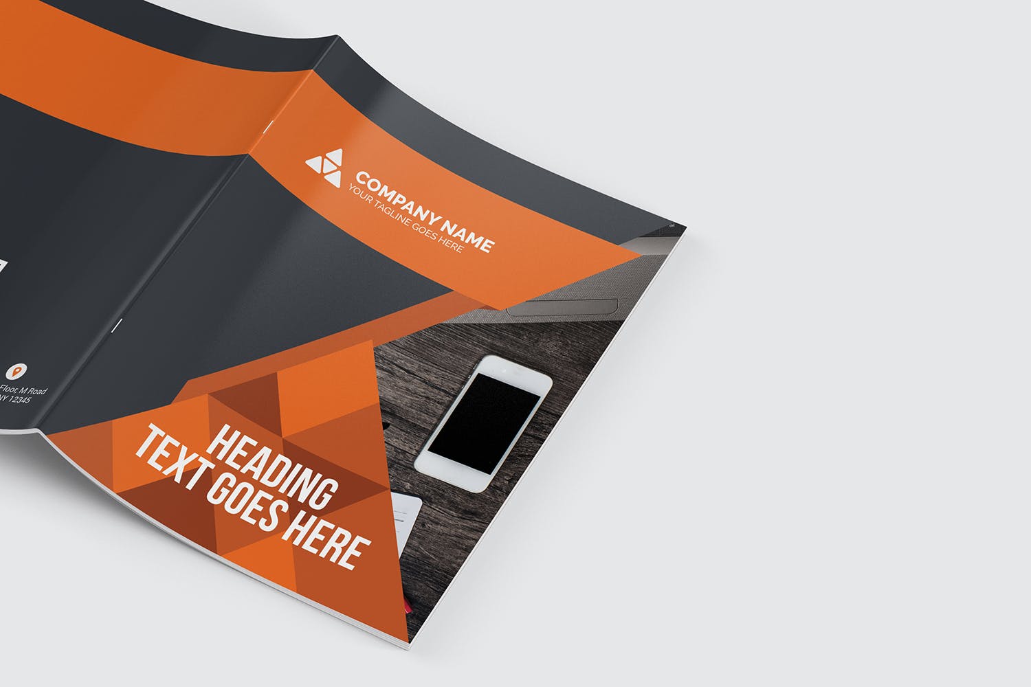 企业宣传折页设计EPS模板 Bifold Brochure插图(5)