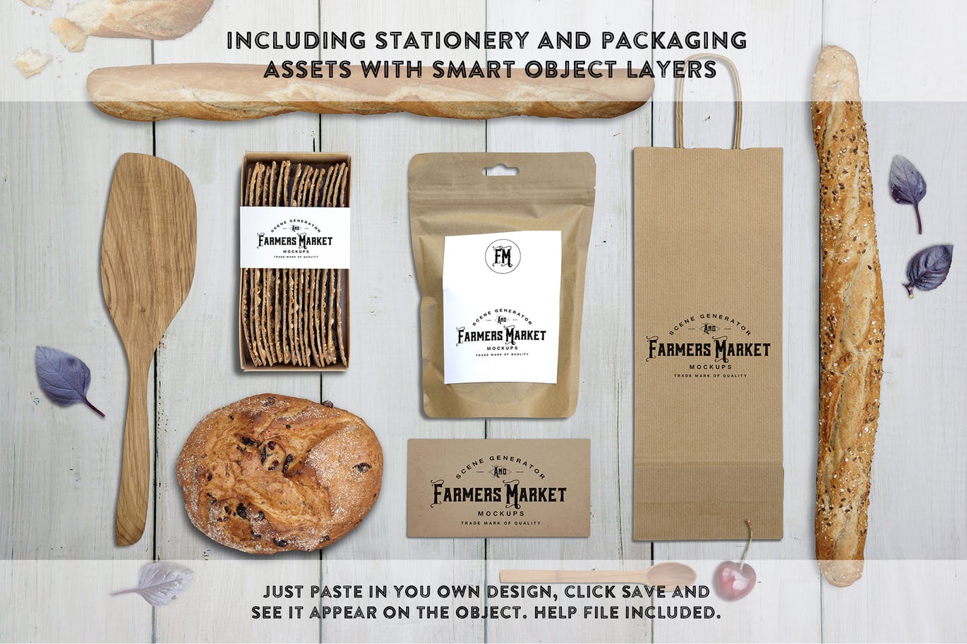 农民市场健康绿色有机食品场景VI样机展示模型mockups插图(12)