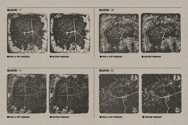 20种横切面木质纹理素材合集 Wooden Block Textures插图(5)