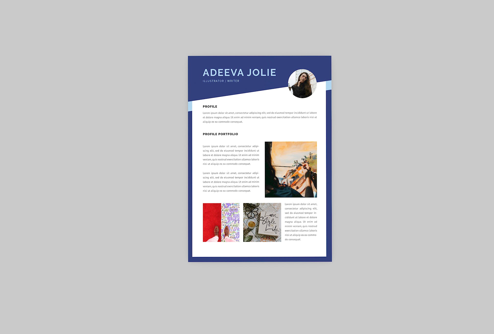 作家/编辑职位应聘简历模板 Writer Resume Designer插图(3)