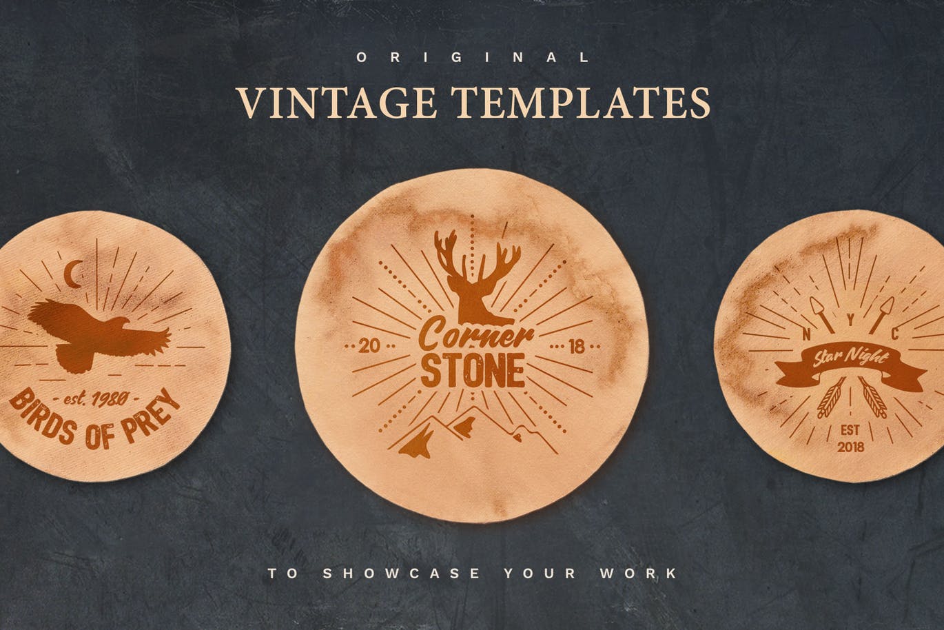 复古做旧风格纸张纹理样机模板 Vintage Paper PSD Mockup Set插图(2)