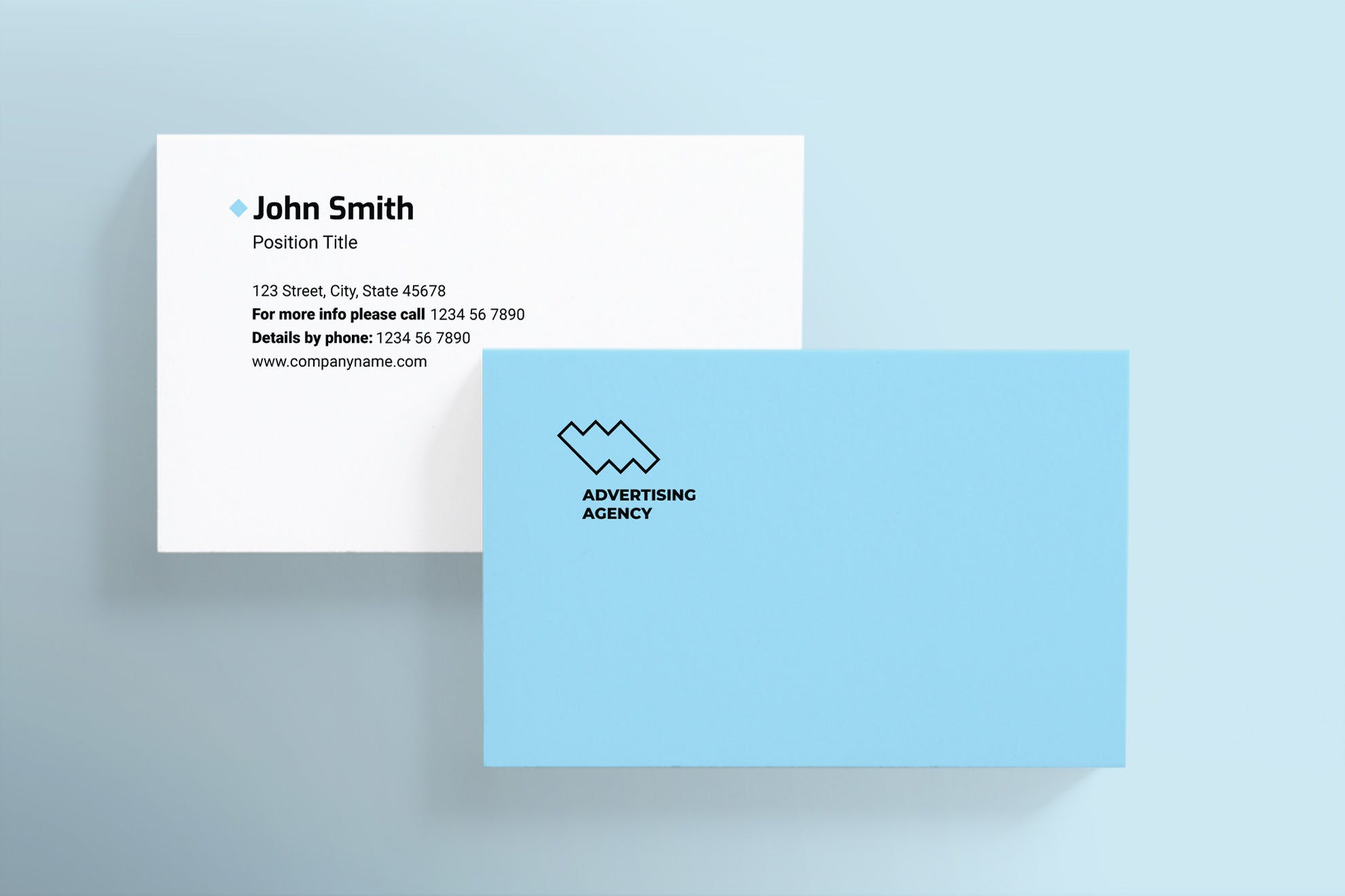 广告顾问/营销经理素材库精选名片模板 Advertising Consultant Business Card插图(2)