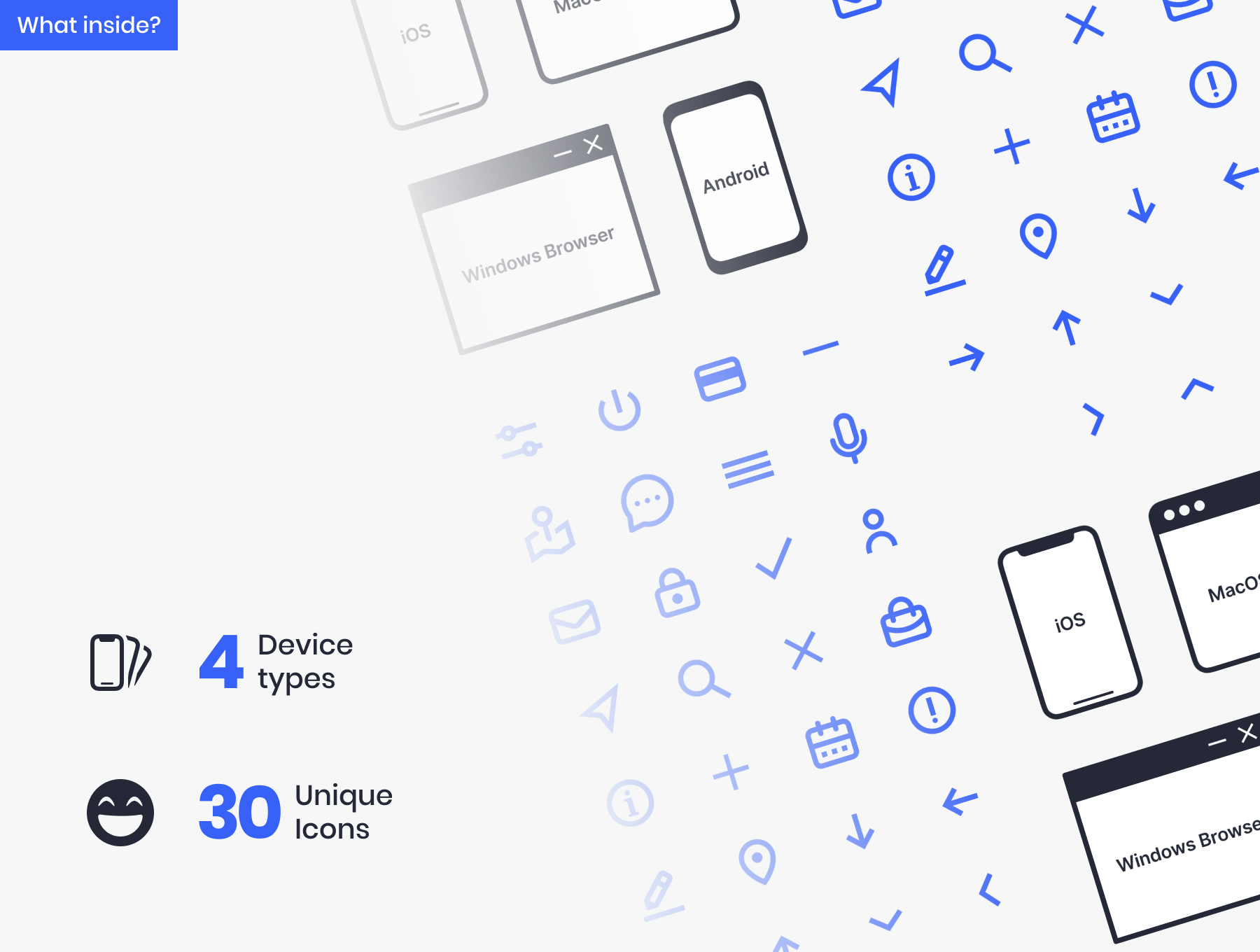 素材库下午茶：清晰简约的用户流程设计UI套件插图(5)