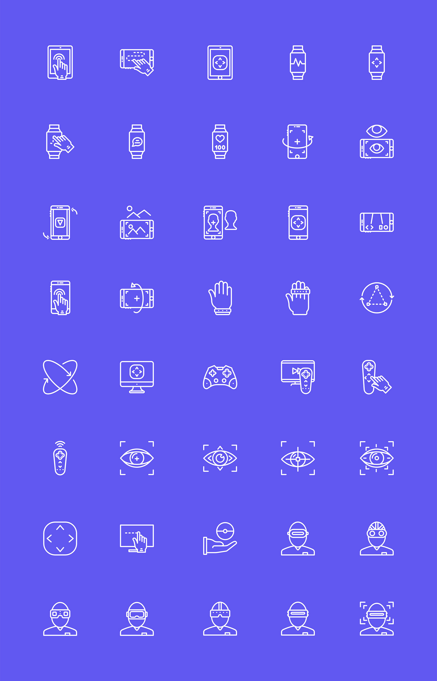 40 枚虚拟现实元素图标