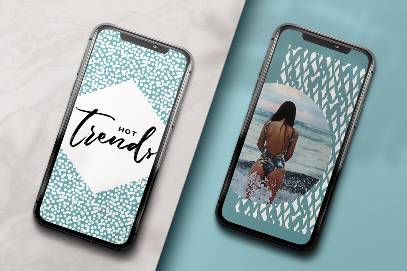 40款陶瓷釉手绘图案纹理背景图素材 Ceramic Glaze Pattern Kit插图(2)