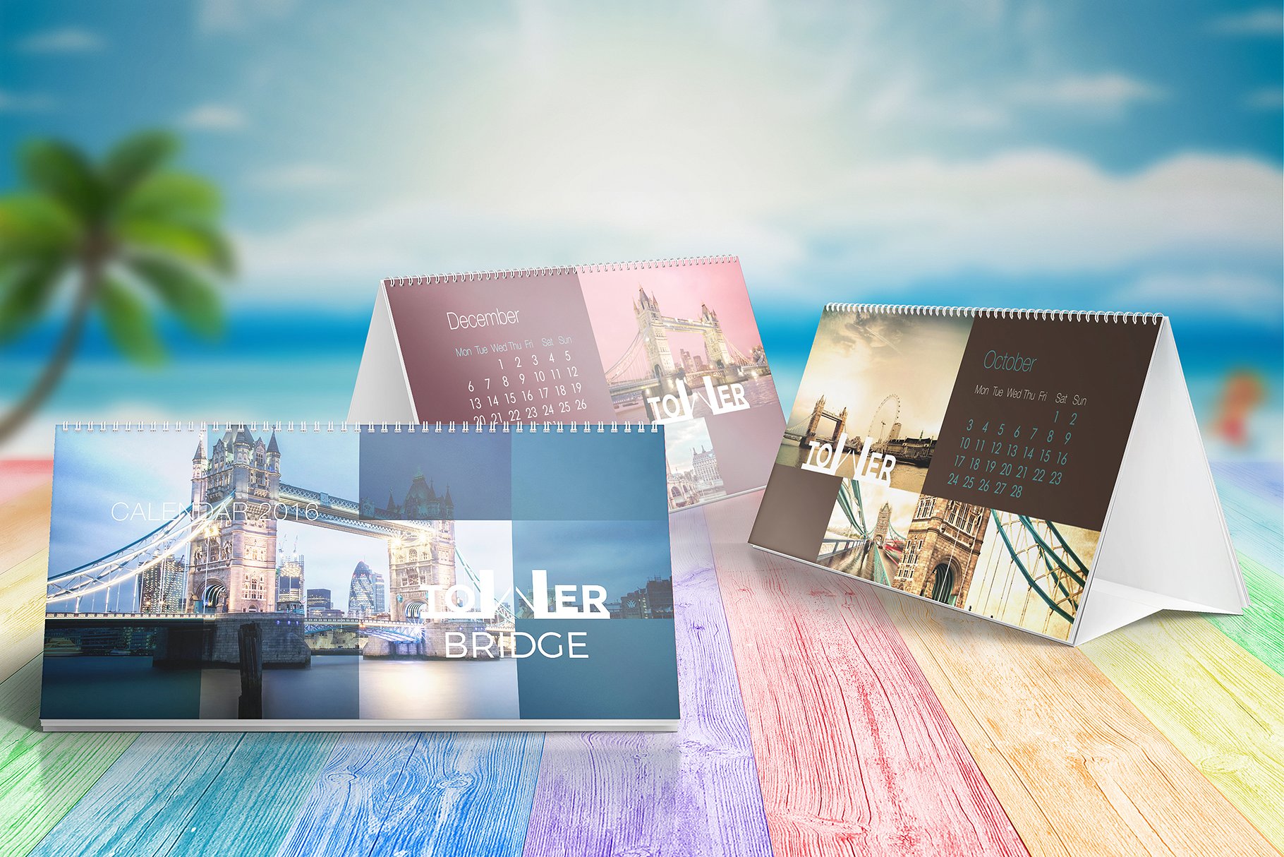 台历日历样机模板 Table Calendar Mockups v.2插图(1)