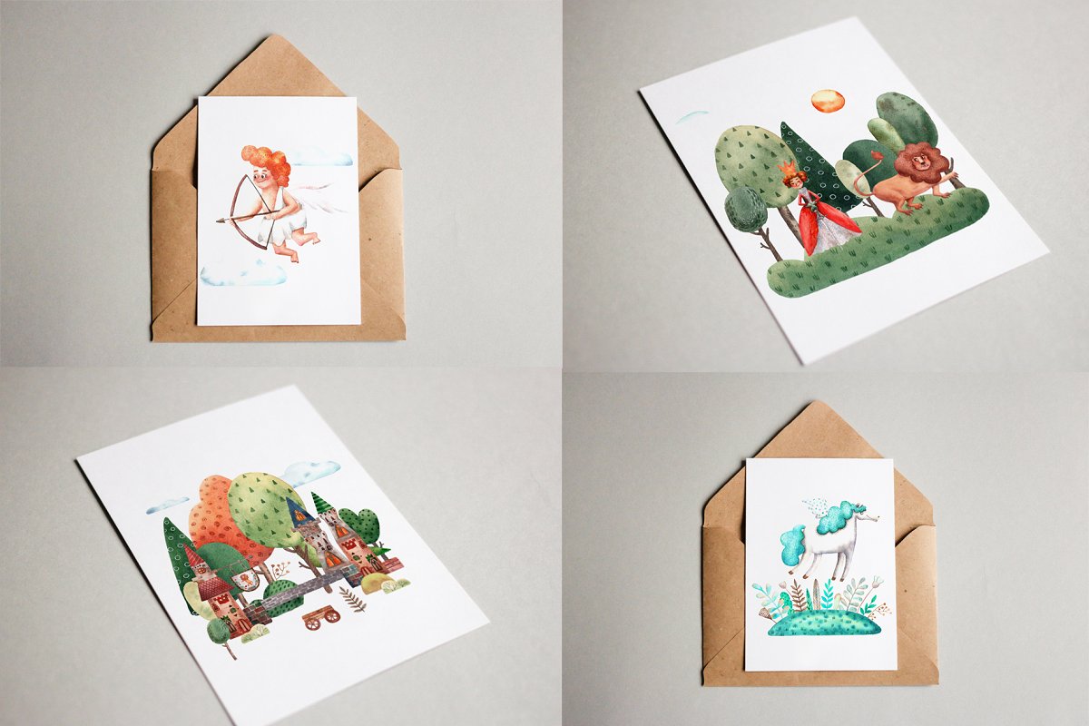 古老的童话故事水彩插画合集插图(4)