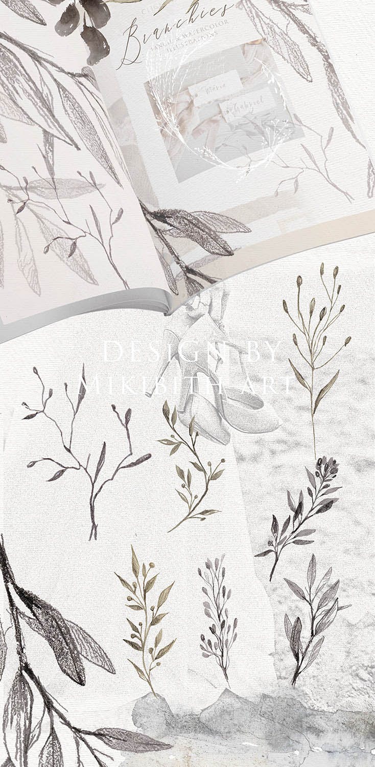 优雅风格植物Logo标志元素设计素材v3 BOTANICAL LOGO ELEMENTS vol.3插图(7)