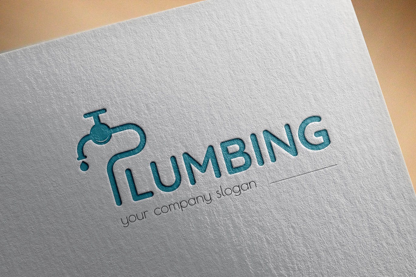 字母P图形供水设施品牌Logo设计素材库精选模板 Plumbing Business Logo Template插图(2)