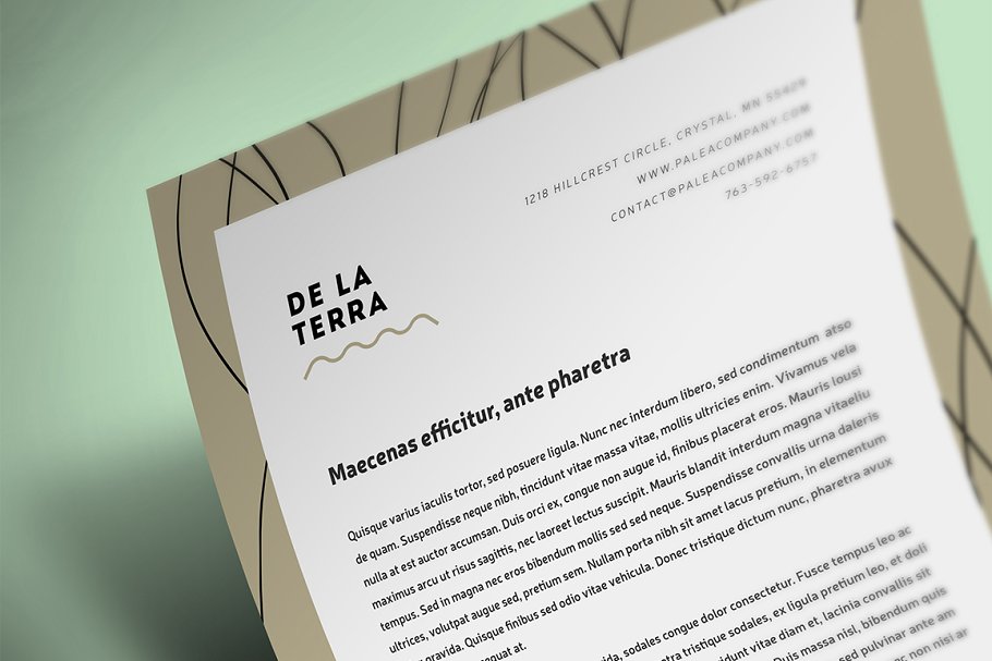 企业品牌VI设计物料模板 Business Stationery 2 – Terra插图(2)