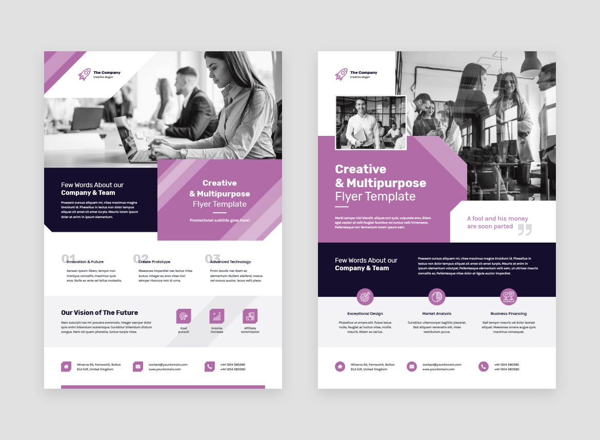 多行业适用创意公司传单设计模板 Flyer – Creative Multipurpose插图(9)