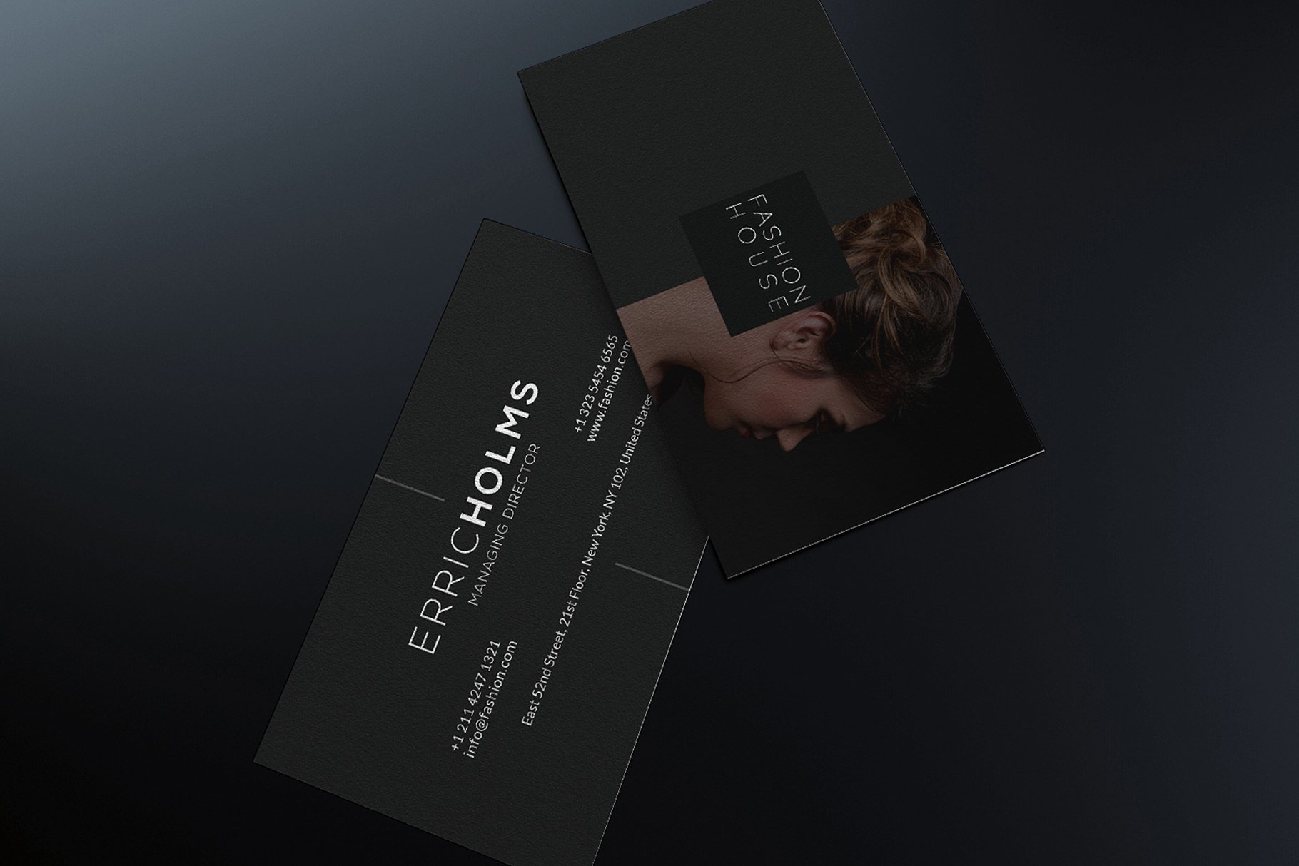 精致的高逼格黑色创意名片模板插图(2)
