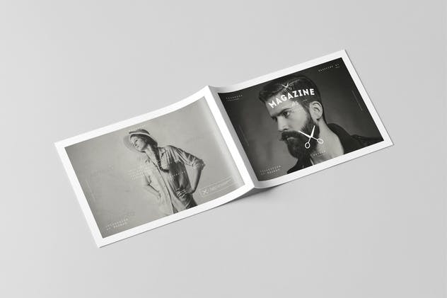 A5规格画册样机 A5 Horiozontal Brochure Mock-up插图(5)