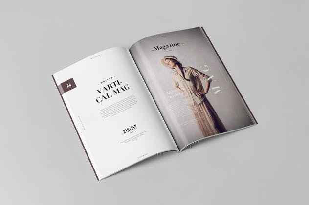 A4规格杂志设计样机模板 A4 Magazine Mock-up 3插图(4)
