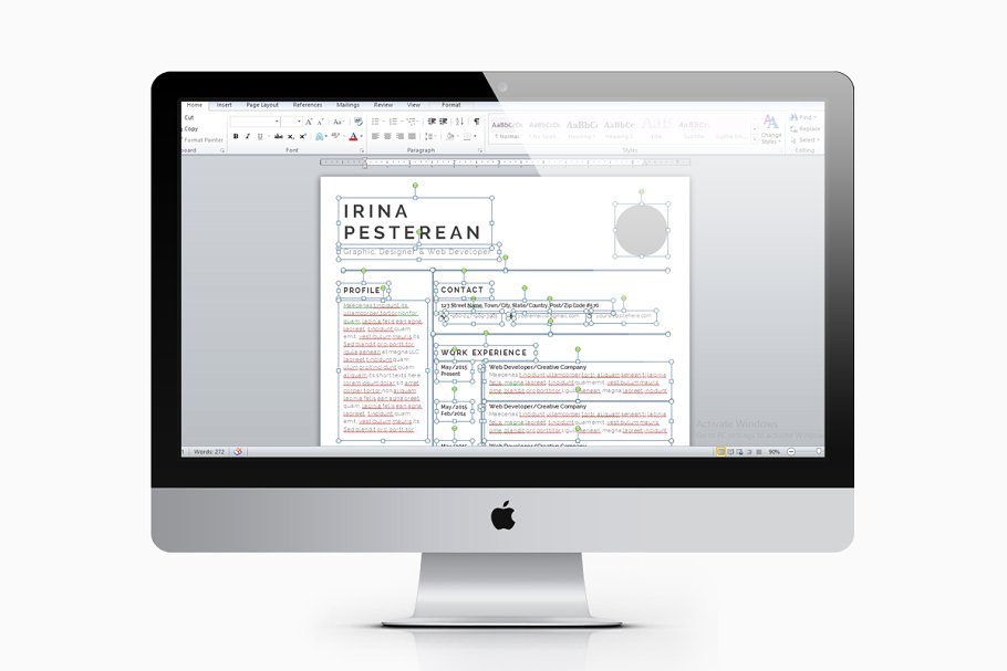 简约黑白风格个人简历设计模板 Resume|Cv_Irina Pesterean插图(3)