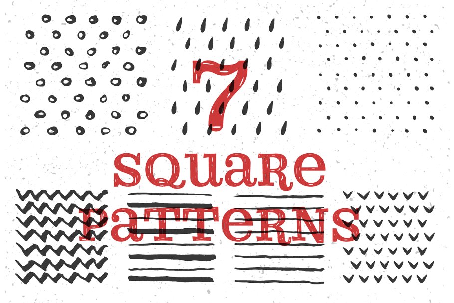 艺术笔画和纹理AI笔刷、纹理素材 Illustrator Brushes and Patterns Set插图(4)