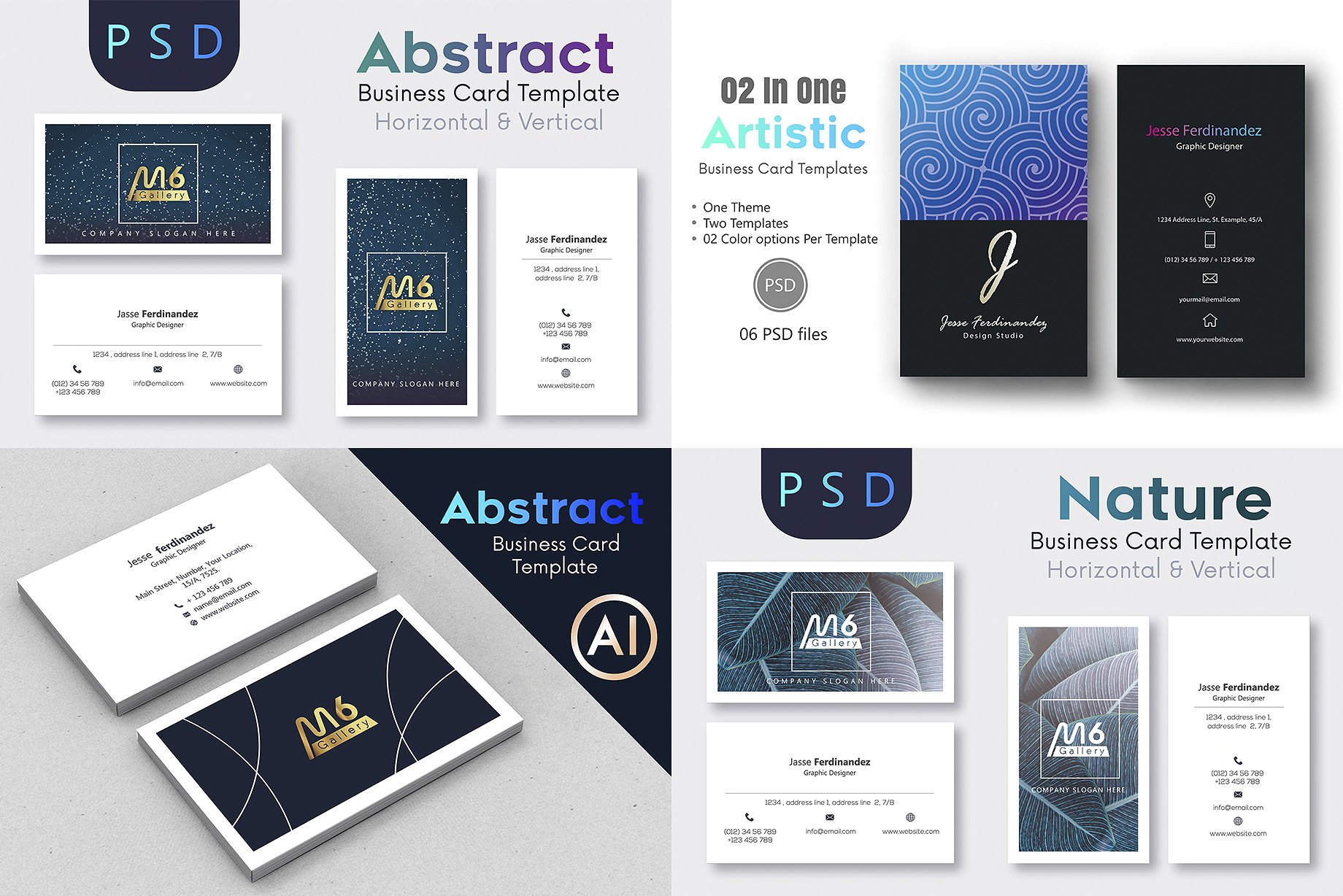 125个高品质的PSD和AI名片设计模板插图(22)