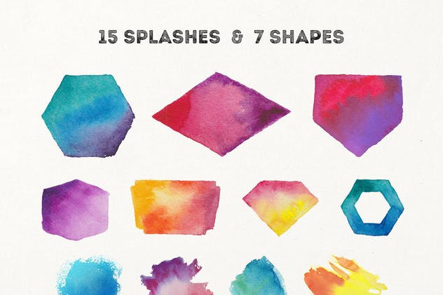 手绘装饰设计元素工具包[手绘图案+水彩样式+图形] The Hip Decorative Toolkit插图(8)