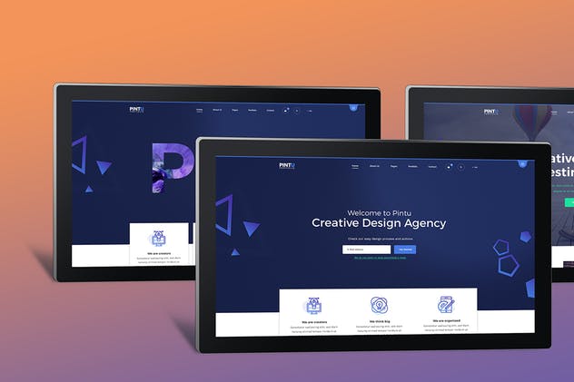 网页设计等距平板电脑屏幕样机 Isometric Screen Mockup插图(6)