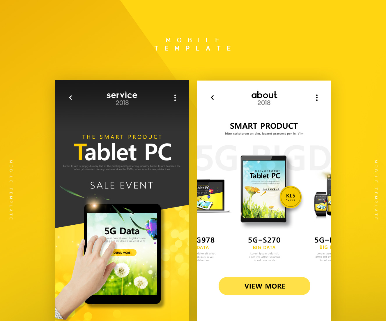 平板电脑在线商店销售广告Banner手机模板插图