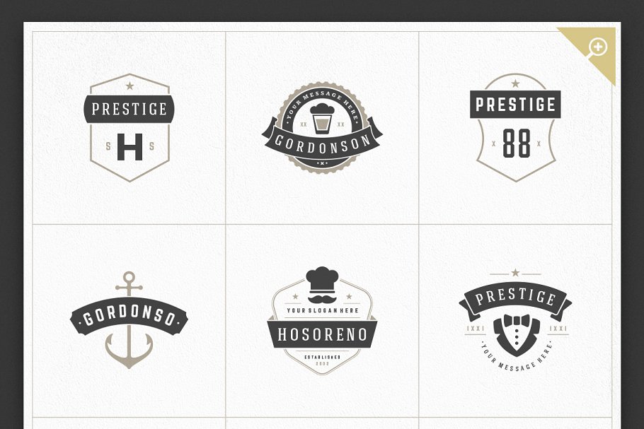 1000+复古风格Logo&徽章模板 1000 Logos and Badges Bundle插图(30)