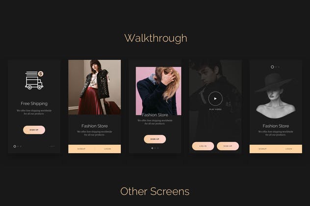 奢侈品电子商务APP应用UI套件 Modda –  E-Commerce Mobile UI Kit插图(8)