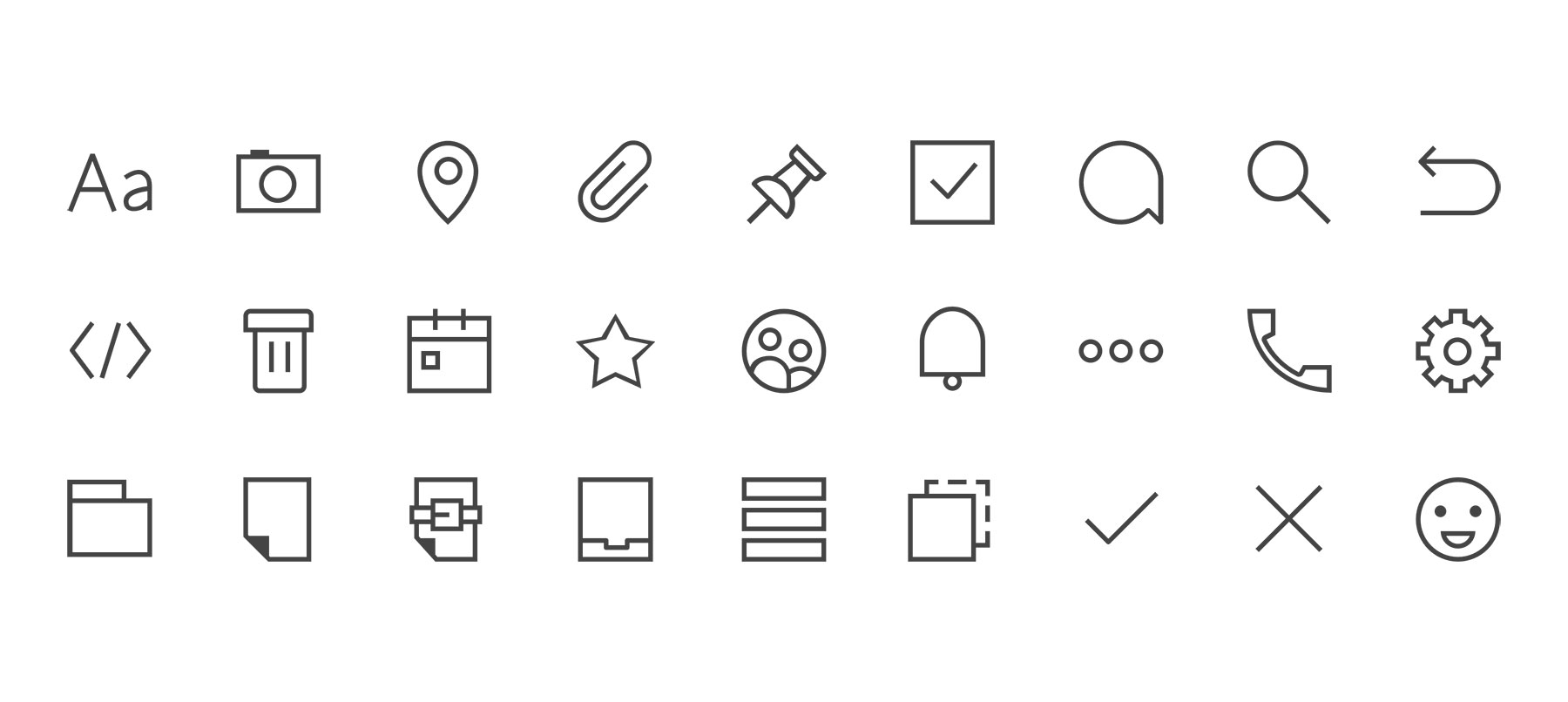 Angle Line Icons