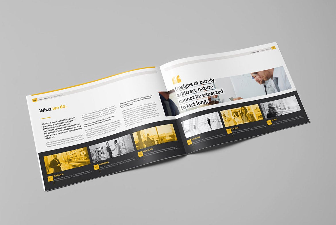 横版企业介绍宣传画册版式设计模板 Colorado Brochure Landscape插图(4)