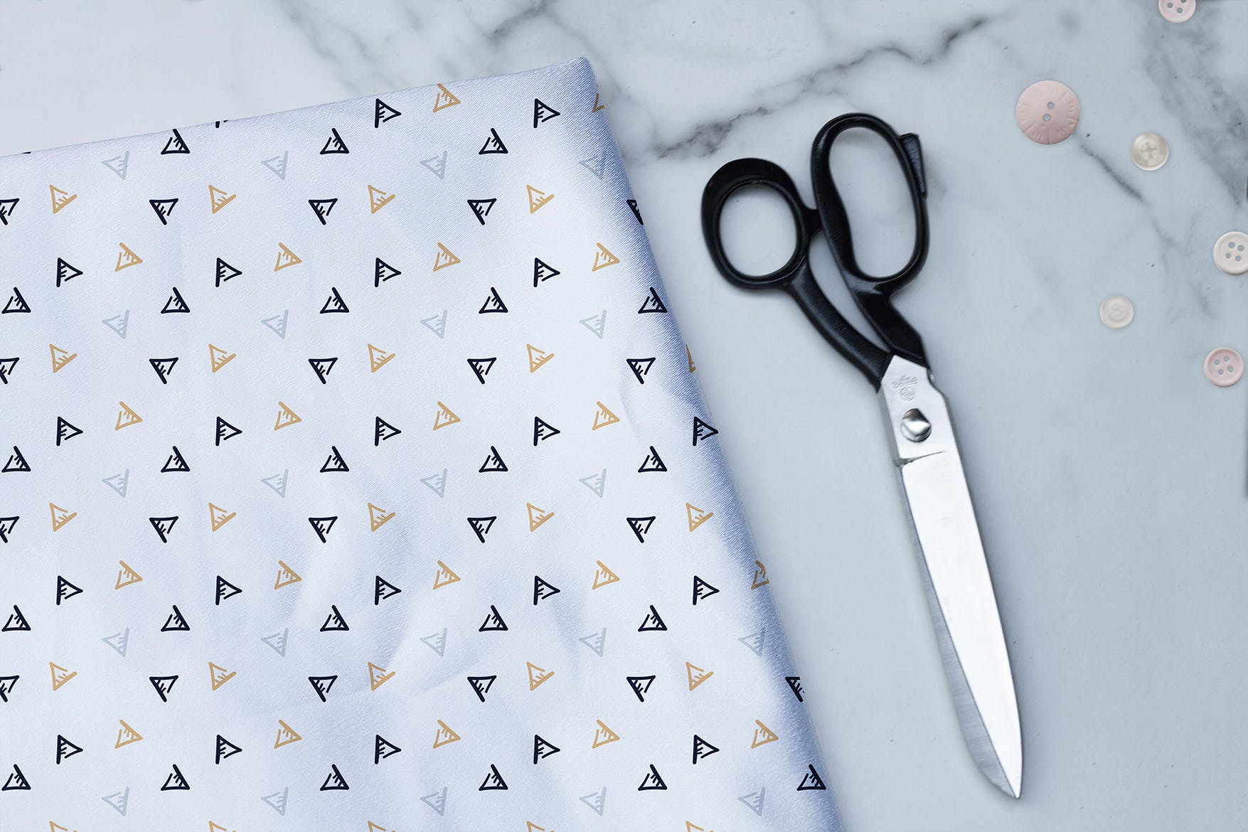 织物印花设计特写样机素材库精选模板 Fabric Closeup Mockup插图(1)