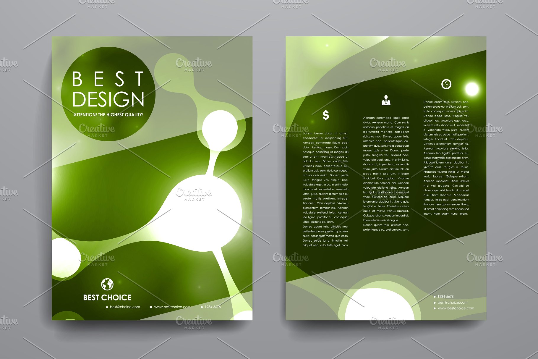 抽象图形背景小册子模板 Beautiful Brochures插图(2)