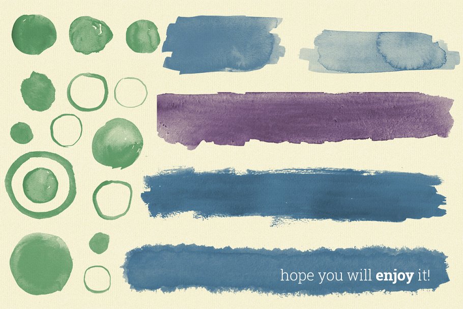 特色水彩手绘设计元素素材合集 Watercolor Design Elements插图(4)