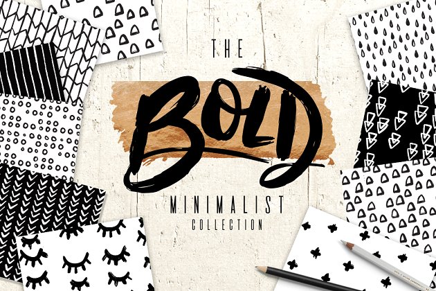 大胆极简主义纹理图案 Bold Minimalist Pattern Collection插图
