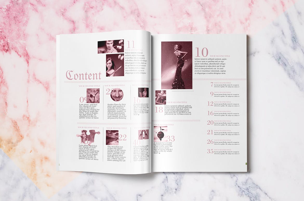 专业简约Indesign时尚杂志模板下载 Stylish Magazine插图(2)