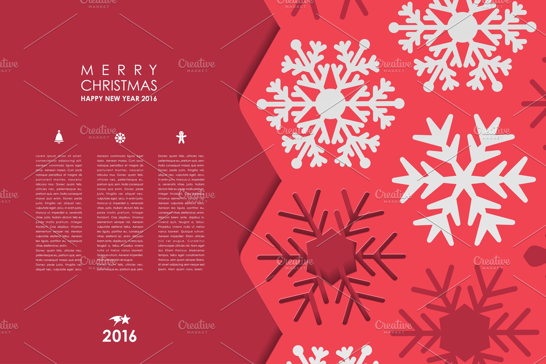 圣诞节主题小册子模板 Merry Christmas Brochures插图(48)