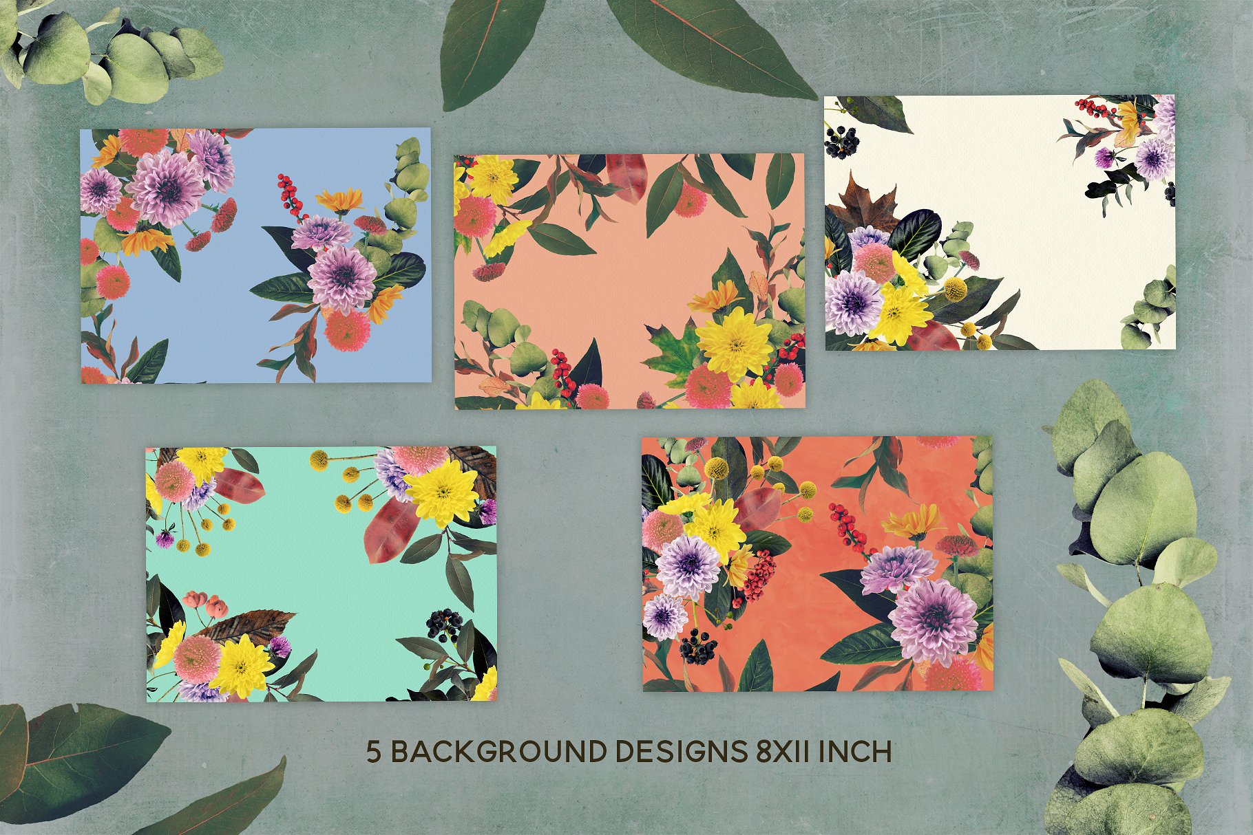 复古风格浪漫花集剪贴画集 Florigen Vintage Style Clip Art Set插图(4)