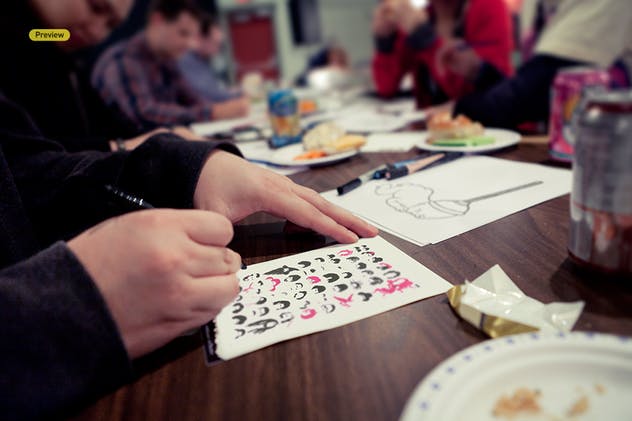 设计草图展示样机合集 Illustration Sketch Logo Close-Up Mock-Ups插图(7)