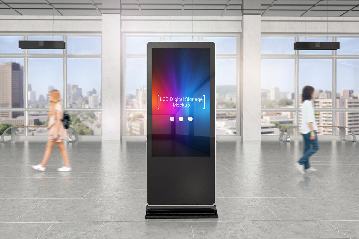 液晶屏幕数字广告牌样机 LCD Digital Signage Mockups插图