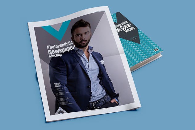 专业新闻报纸PSD印刷品样机 Professional Newspaper PSD Mockups插图(1)