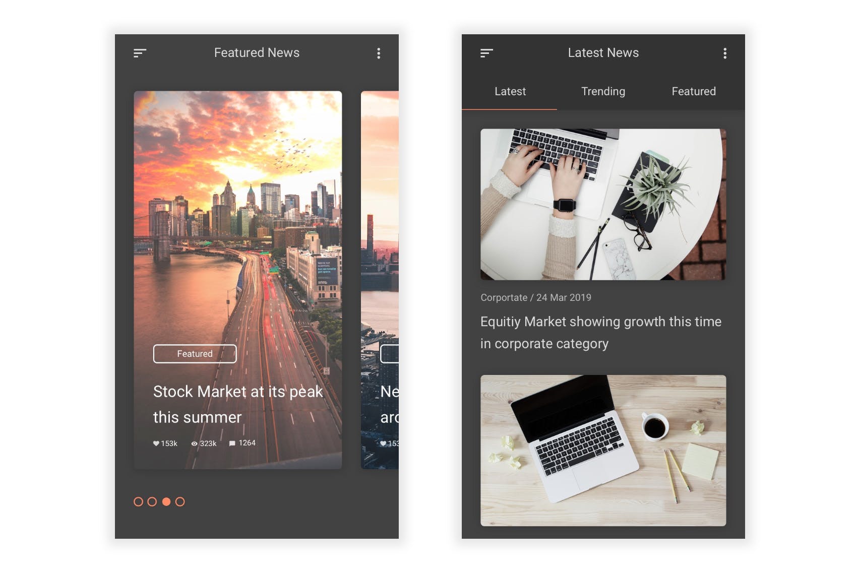 新闻资讯类APP应用UI设计套件PSD模板 Sandesh – News & Events Photoshop UI Kit插图(6)