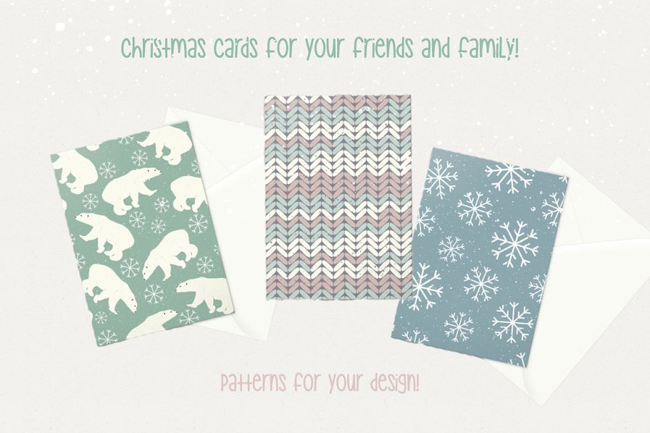 冬季主题重复图案无缝背景纹理 Winter Patterns Set Pro插图(5)