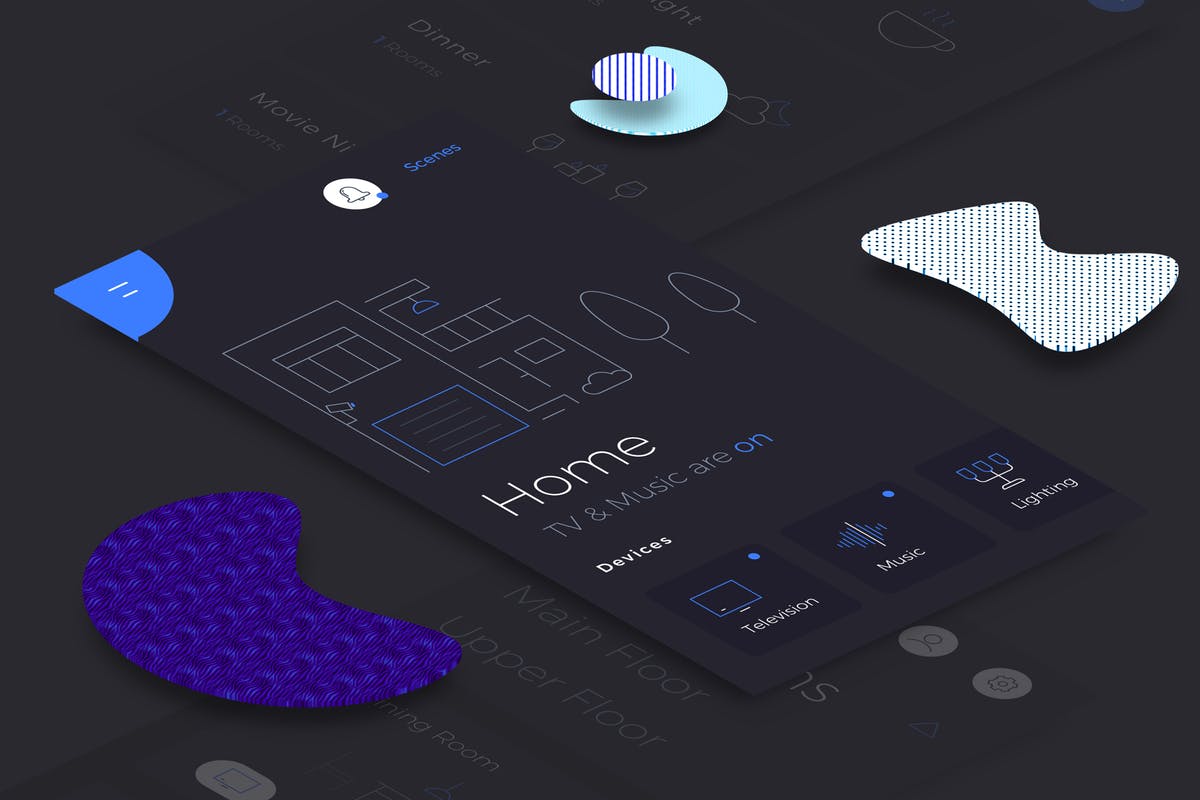互联网智能家居手机APP UI 套件 Smart Home Mobile Ui v.2插图